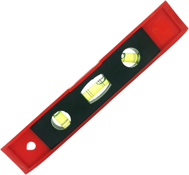 9 Inch Aluminum Frame Torpedo Bubble Level 180 90 45 Degree Spirit Leveler - Image 1